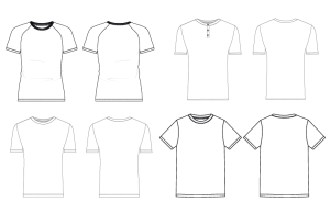 Flat Sketch T-Shirt, Dibujo plano Camisetas