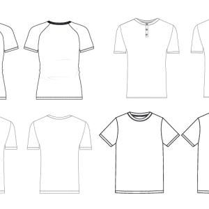 Flat Sketch T-Shirt, Dibujo plano Camisetas